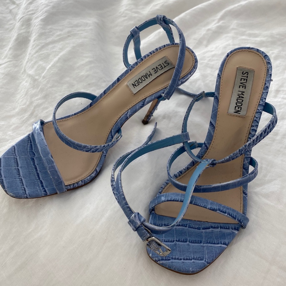 Blue Steve Madden Strappy Heels - Picture 2 of 3